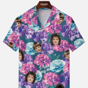 Men's Custom Mom Photo Print Short Sleeve Shirt