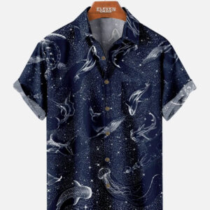 Men's Cosmic Ocean Creatures Short Sleeve Shirt